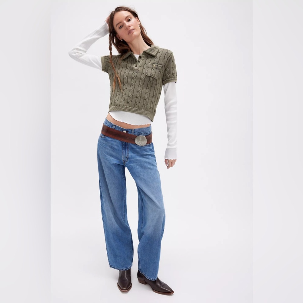 Free People x Levi's Baggy Dad Linen+ Denim Lightweight Women's Jeans